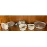 A quantity of Denby sandalwood pattern stoneware dinner china.