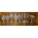 A quantity of mixed cut crystal glassware.