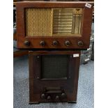 A wooden cased G.E.C radio BC.6738 together with a further wooden cased radio.