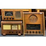A wooden cased Ambassador radio model 949 together with a wooden cased Barker 88 radio together with