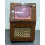 A wooden cased vintage Cambridge PYE England television, 32cm x 16.5cm x 19.5cm.