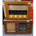 A wooden cased Bush radio type A.C.34 together with a further wooden cased Ekco radio type A28.