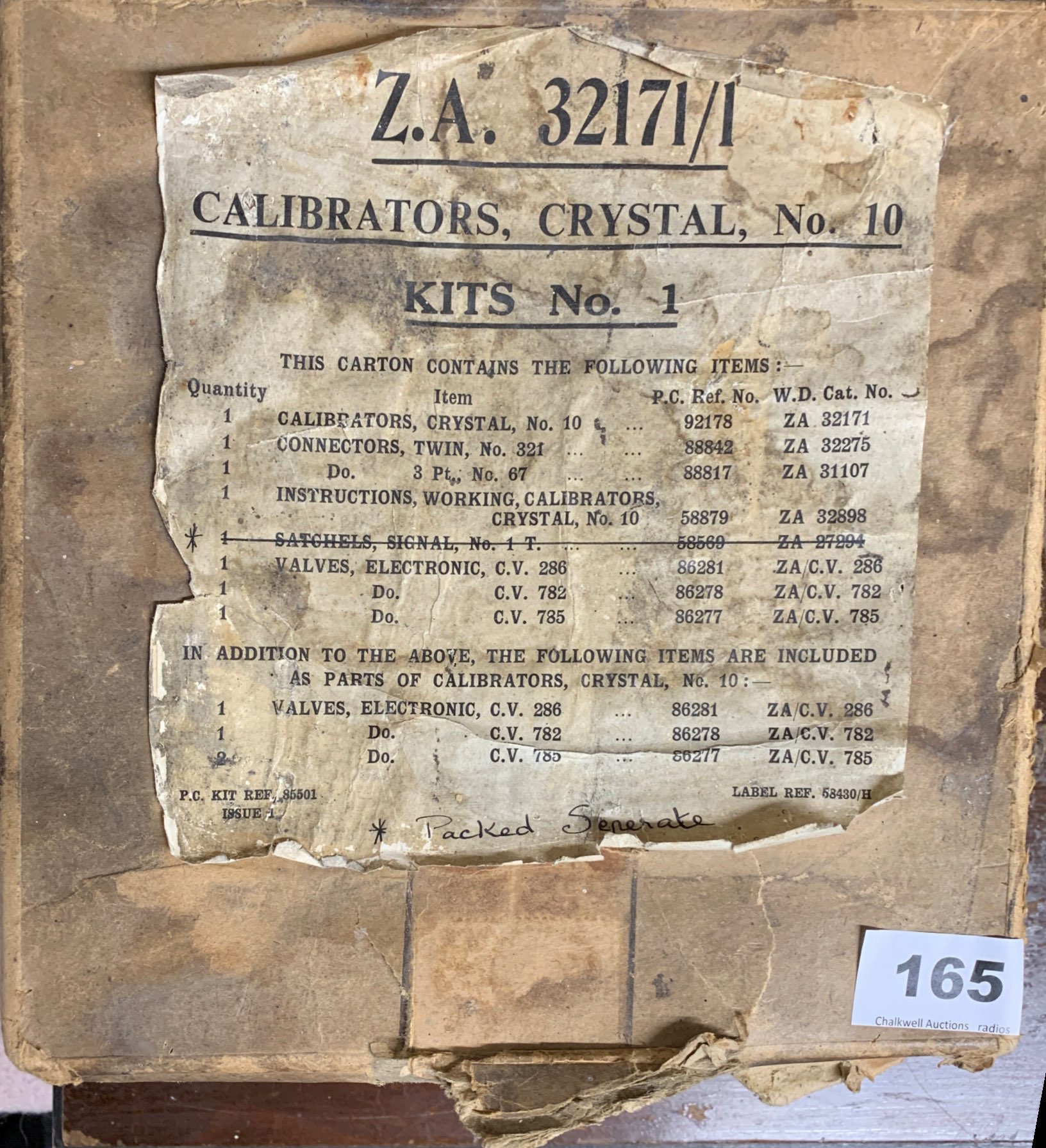 A labarators crystal number 10 kit number 1 z.a.32171/1. - Image 2 of 2