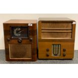 A wooden cased Cossor electric receiver model 40 together with a wooden cased McMichael radio.