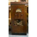 A wooden cased G Marconi stereo-radiograph model 245, 34.5cm x 16cm x 40cm.