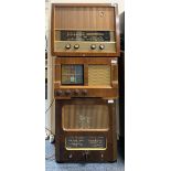 A wooden cased McMichael radio Ltd together with a wooden cased Etronic model RA640 further with a