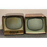 A wooden cased Bush Radio television receiver type TV95 together with a further wooden cased