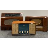 A wooden cased Murphy radio type 186 together with a wooden cased His Masters Voice radio British