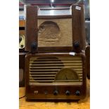 A wooden cased Philips type 747A radio together with a Sobell receiver type 516.