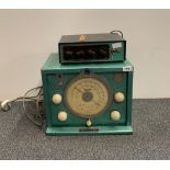 A metal cased radio (not original colour).