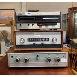 A JVC stereo cartidge recorder model ED-1230 with A Leak Troughline stereo and A Ferrogrpah