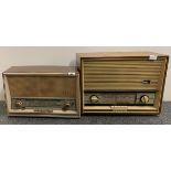 A wooden cased Saba-villigin-12 radio together with a Ferranti type A.1016 radio.