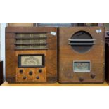 A wooden cased Ultra Electric Ltd vintage radio type 2931 together with a wooden cased vintage