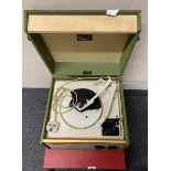 A wooden cased Dansette Monarch portable record player together with a further wooden cased Danset