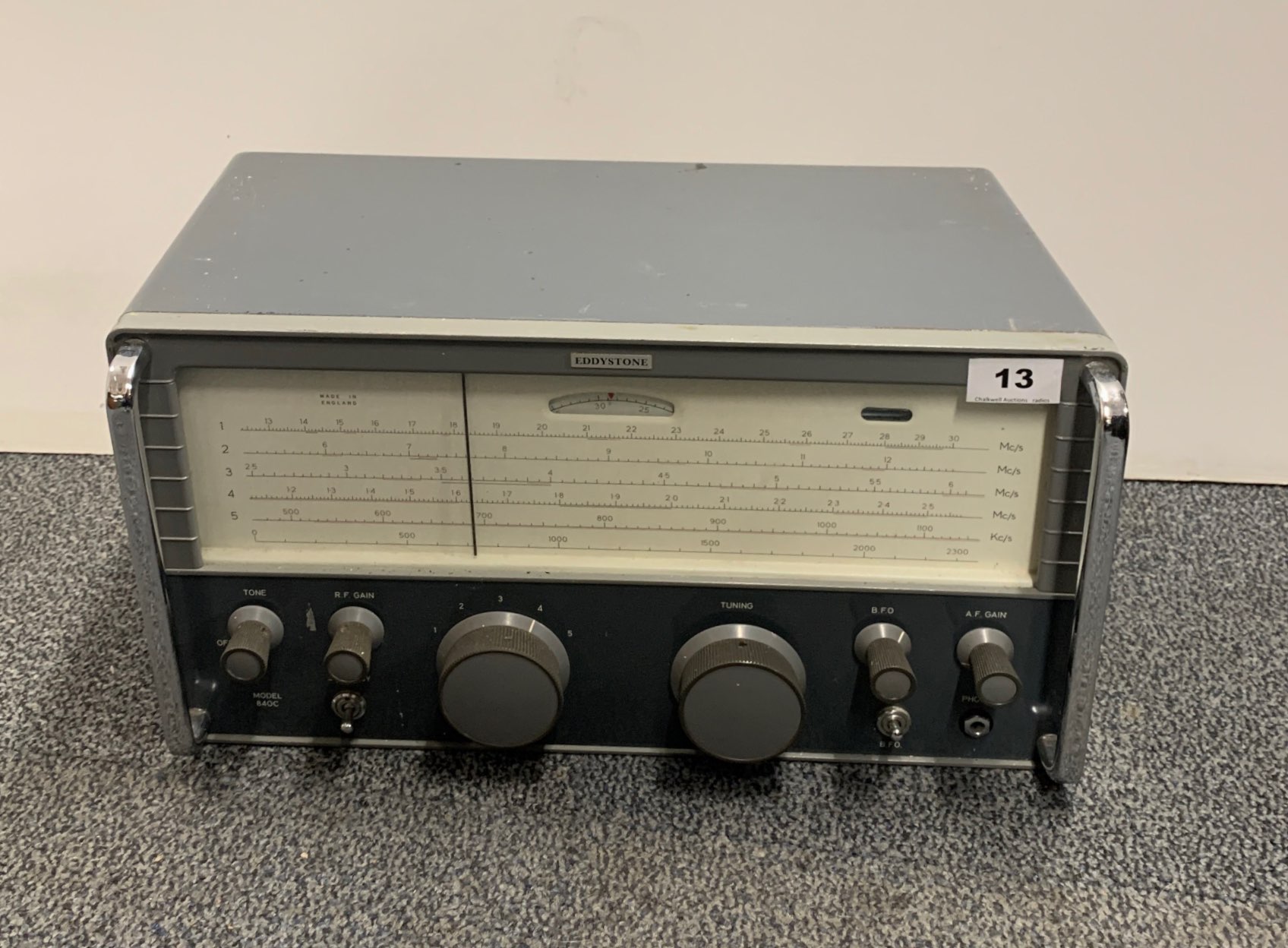 An Eddystone communications receiver model 840C.