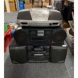 An Aiwa NSX-E7M compact disc stereo system together with two further stereo systems.