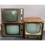 A wooden cased Bush Radio television receiver type TV56, 21.5cm x 17cm x 19cm, with a Bush