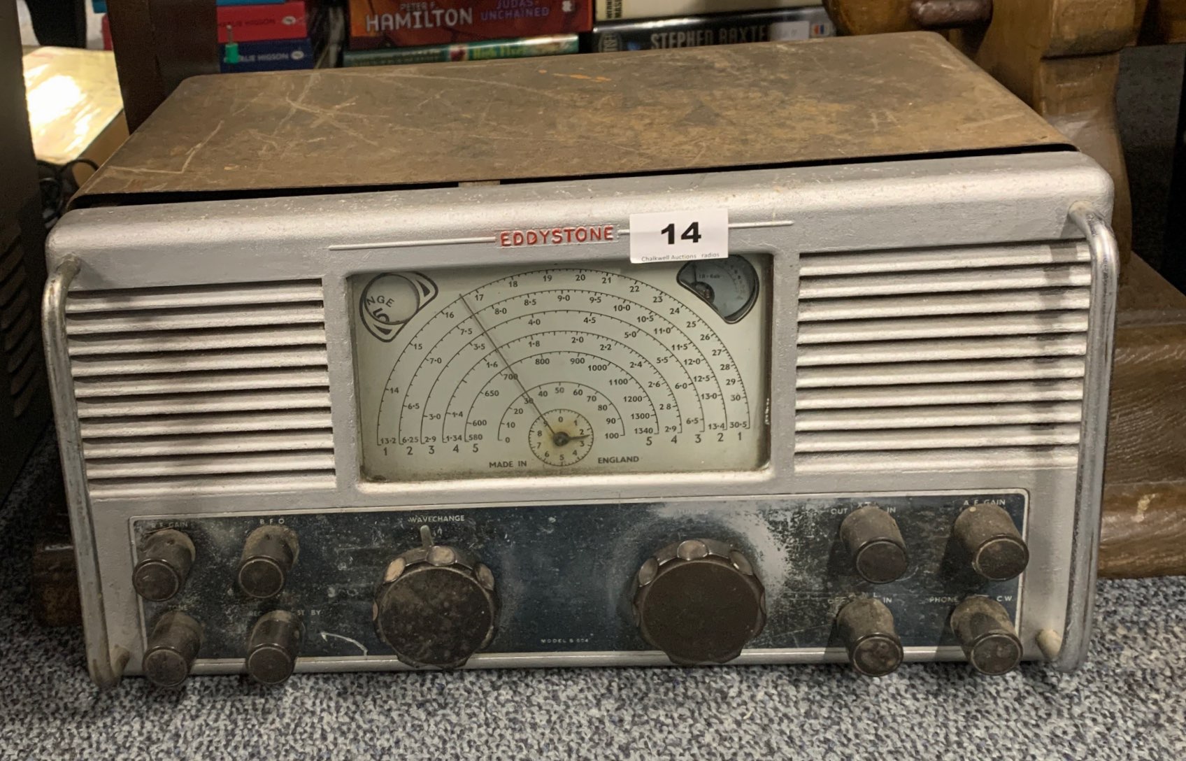 An Eddystone commercial receiver model S504.