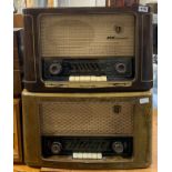 A wooden cased Grundig radio model 2043 W4/3D/GB together with a wooden cased Baun model 66UKW.