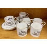 Six Royal Worcester coffee cups and saucers.