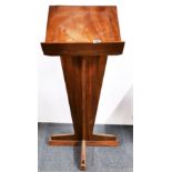 An ecclesiastical 1950's mahogany lectern, H. 118cm.