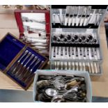 A quantity of mixed silver plated cutlery.
