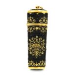 A 19th century French gold (tested min. 9ct gold) etui, with contents. H. 9.5cm.