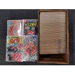 A box of 109 DC Flash comics.