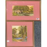 Thomas Smith (British 1857-1955) four gilt framed watercolours, largest 38cm x 48cm.