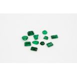 A quantity of unmounted emeralds, approx. 7.58ct.