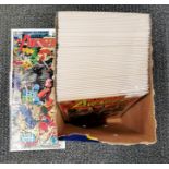 A box containing approx. 59 mixed 1970's and 1980's Marvel Avengers comics.