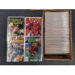 A box of approx. 140 mixed Marvel comics.