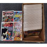 A box of 93 Marvel mighty comics the Mighty Thor.