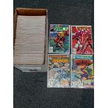 A box of approx. 108 mixed Marvel comics.