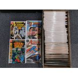 A box of 121 mixed DC and other comics.