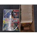 A box of 101 mixed Marvel comics.