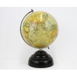 A vintage 'Geographia' 8 inch terrestrial globe, H. 32cm.