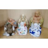 A group of five Chinese porcelain figures and one resin, tallest 20cm.