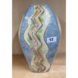 A signed Cornish studio pottery vase by Paul Jackson, H. 30cm.