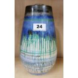 A hand painted Shelley vase filled and weighted as a lamp base, H. 23cm.