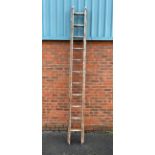 A vintage wooden Slingsby two part ladder, closed L. 3M.