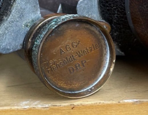 A pair of mid-20th Century German DRP binoculars, H. 13.5cm. - Image 2 of 2