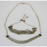 A 925 silver bracelet and necklace.