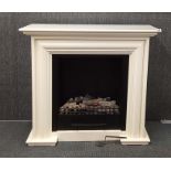 A contemporary fireplace designed for use with spirit burners to create real flames, 119 x 109.5 x