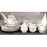 A Villeroy & Boch Riviera pattern part tea set.