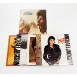 A collection of Michael Jackson and The Jackson Five records.