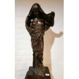 A superb 19thC French Art Nouveau bronze figure of a young female figure signed Barrias, (Louis