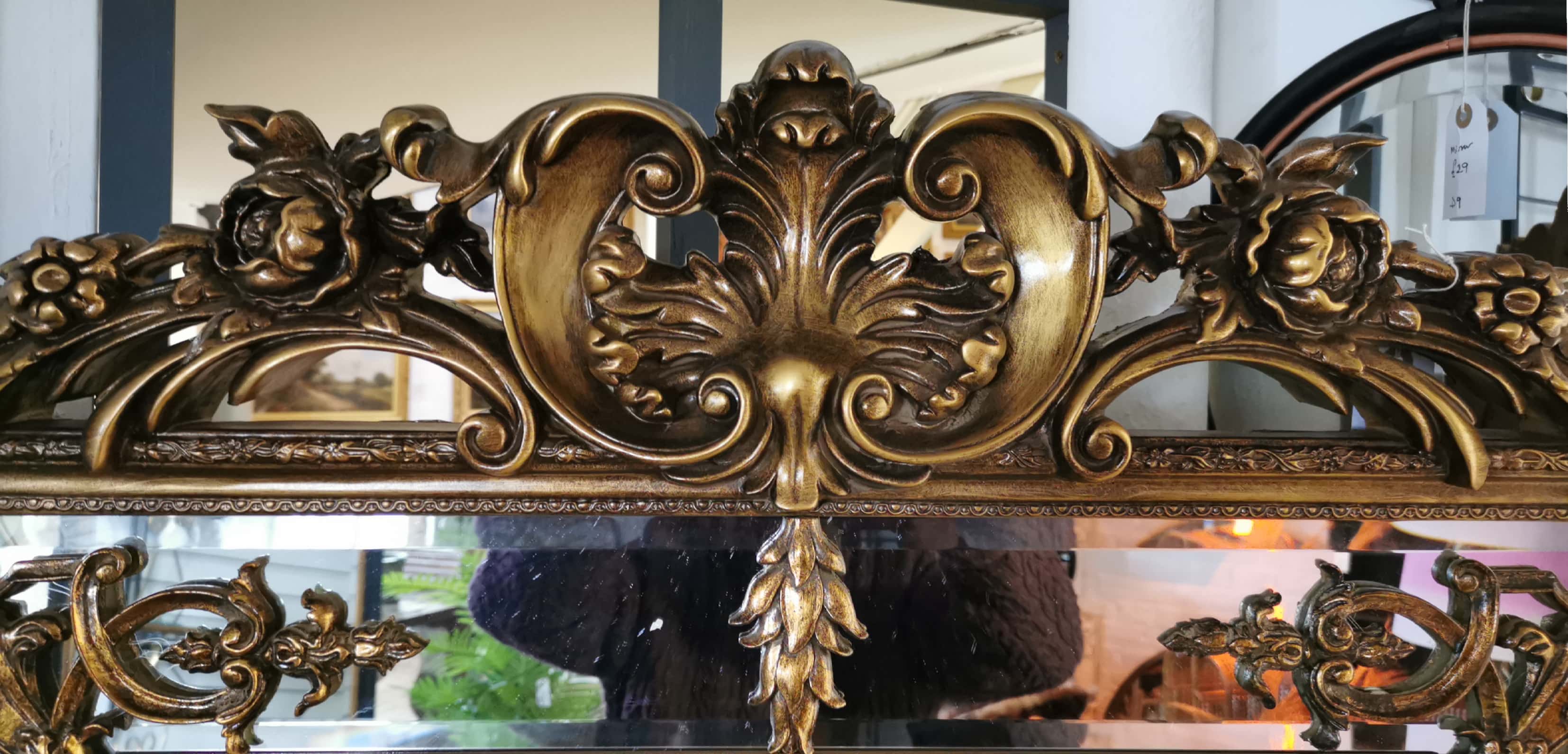 A contemporary reproduction French style gilt mirror, W. 92cm x H. 182cm. - Image 3 of 4