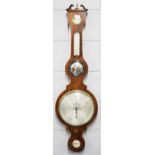 A mahogany veneered 19th century mercury barometer by Redfern of Birmingham, H. 109cm.