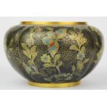 A lovely lobed Chinese cloisonne on gilt copper bowl finely decorated with butterflies, Dia. 16cm.